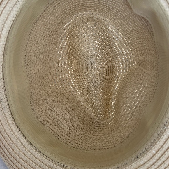 Straw Fedora with Red and Green Band - Picture 5 of 6